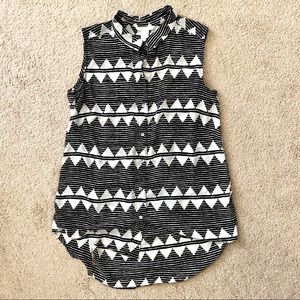 H&M Button Down Tank Top Size 6